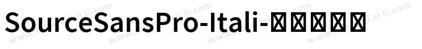 SourceSansPro-Itali字体转换