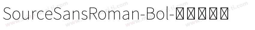 SourceSansRoman-Bol字体转换