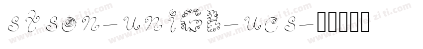 stson-uniGB-ucs字体转换