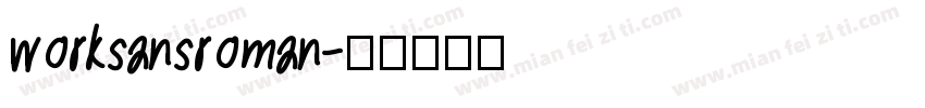worksansroman字体转换