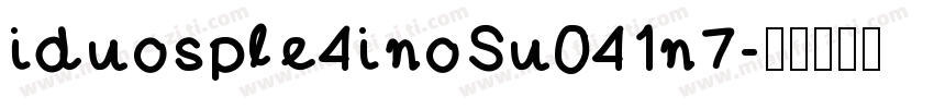 iduosple4inoSu041n7字体转换