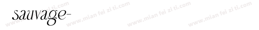 不野sauvage字体转换