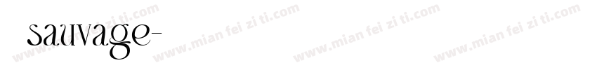 不野sauvage字体转换