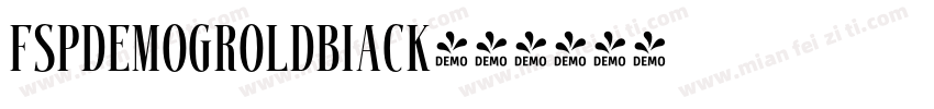 fspdemogroldbiack字体转换