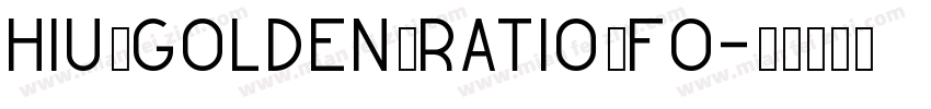 HIU_Golden_Ratio_Fo字体转换