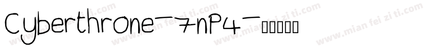 Cyberthrone-7nP4字体转换