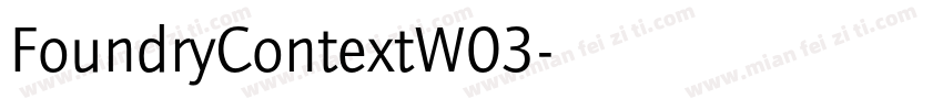 FoundryContextW03字体转换