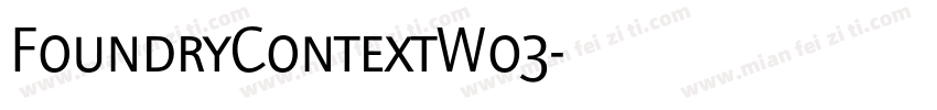 FoundryContextW03字体转换