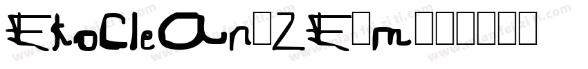 Ekoclean-ZE5m字体转换