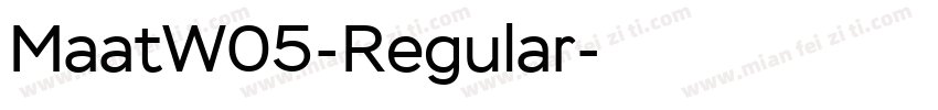 MaatW05-Regular字体转换