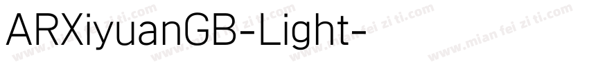 ARXiyuanGB-Light字体转换