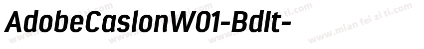 AdobeCaslonW01-BdIt字体转换