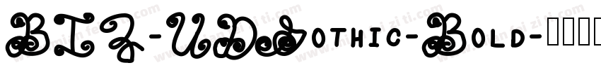 BIZ-UDGothic-Bold字体转换