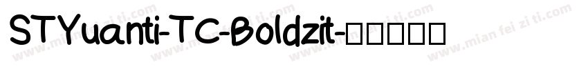 STYuanti-TC-Boldzit字体转换