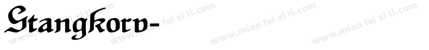 Stangkorv字体转换