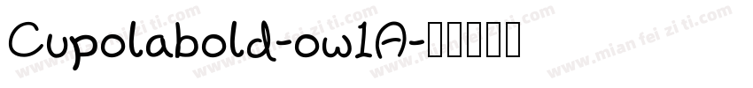 Cupolabold-ow1A字体转换