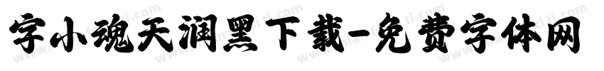 字小魂天润黑下载字体转换