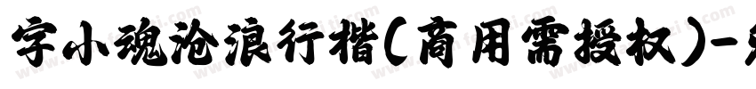 字小魂沧浪行楷(商用需授权)字体转换