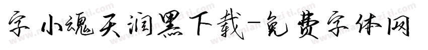 字小魂天润黑下载字体转换