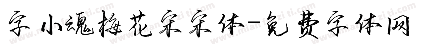 字小魂梅花宋宋体字体转换
