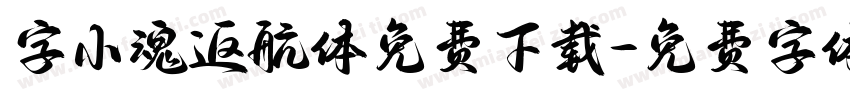 字小魂返航体免费下载字体转换
