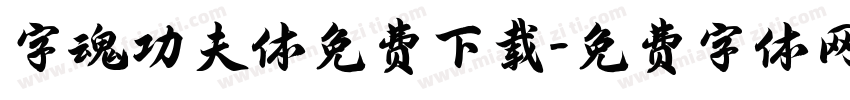 字魂功夫体免费下载字体转换