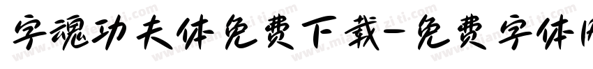 字魂功夫体免费下载字体转换