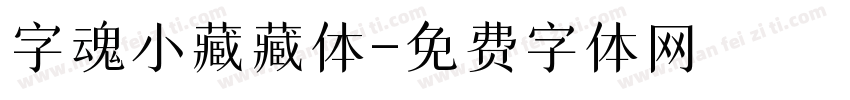 字魂小藏藏体字体转换