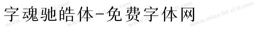 字魂驰皓体字体转换