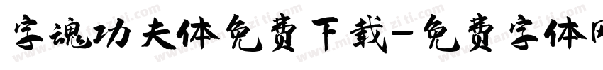 字魂功夫体免费下载字体转换
