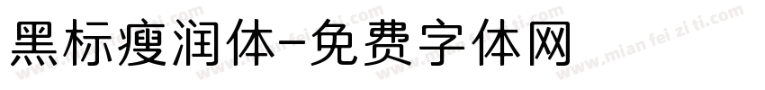 黑标瘦润体字体转换
