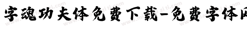 字魂功夫体免费下载字体转换