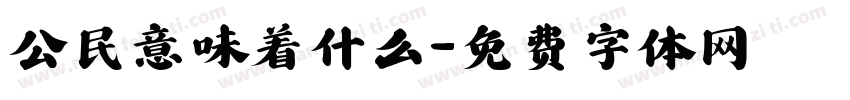 公民意味着什么字体转换