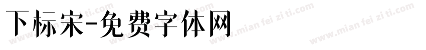 下标宋字体转换