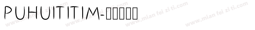 PUHUITITIM字体转换