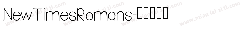 NewTimesRomans字体转换