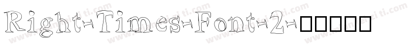 Right-Times-Font-2字体转换
