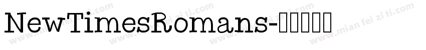 NewTimesRomans字体转换