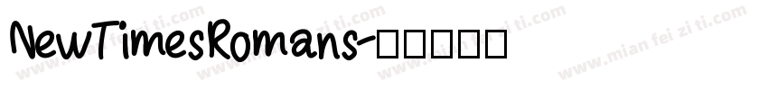 NewTimesRomans字体转换