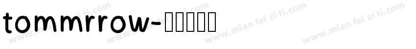 tommrrow字体转换