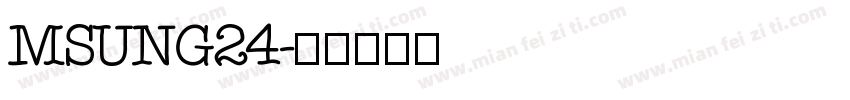 MSUNG24字体转换