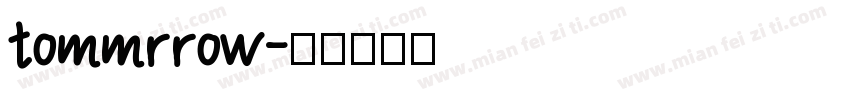tommrrow字体转换