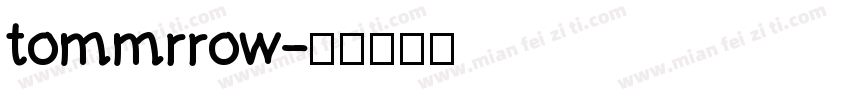 tommrrow字体转换