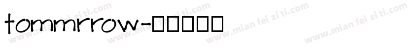 tommrrow字体转换
