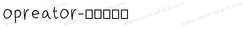 opreator字体转换