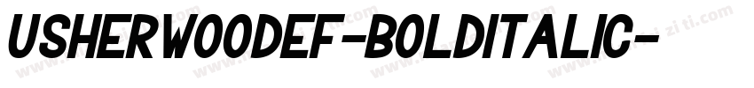 UsherwoodEF-BoldItalic字体转换