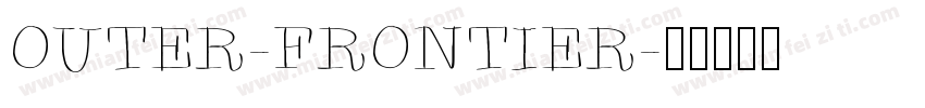 OUTER-FRONTIER字体转换