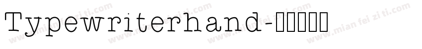Typewriterhand字体转换