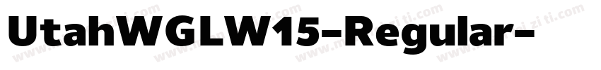 UtahWGLW15-Regular字体转换