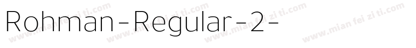 Rohman-Regular-2字体转换